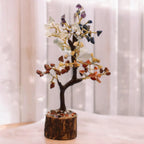 KariGhar® Seven Chakra Natural Healing Feng Shui Crystal Bonsai Tree for Home| Office | Gifting & Decor GD0001 (100 Beads)
