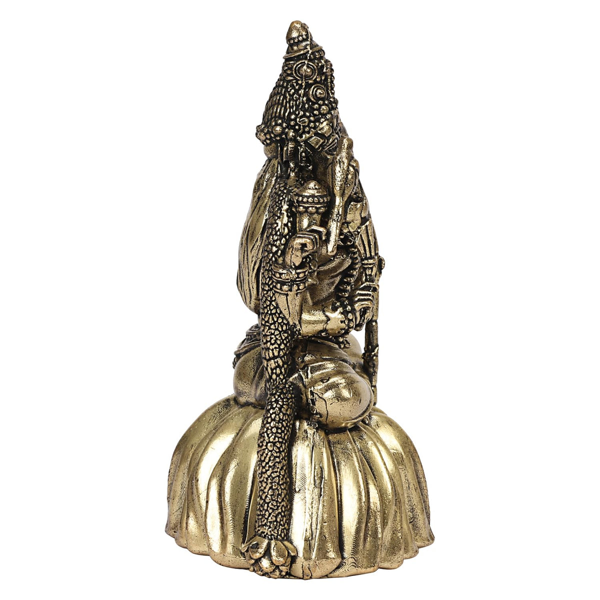 SVARUP Fine Brass Goddess Rajarajeshvari Idols Rajarajeshwari Raj Rajeshvari Tripura Sundari Murti Lalitha Devi Statue Height 10 cm.