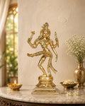 ARTVARKO Brass Ardhanarishvara Ardhnarishwar Statue (Half Shiva & Parvati) Ardhnari Shiv Parvati Double Avatar 12.5 Inches