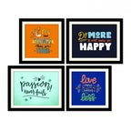VIBECRAFTS You are Stronger Quotes Wall Hanging Frame Set of 4 For Office Digital Reprint Posters with Synthetic Wooden Home | Decorative Gift Item (15 x 12 inch) (PFVC4Pcs3_1516)