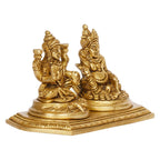 ARTVARKO Brass Lakshmi Kuber Sitting Statue Murti Laxmi Kuber Maharaj for Prosperity Money Home Office Puja Gift 6 Inch