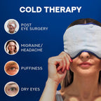 Boldhealth Premium Cooling Gel Eye Mask with Beads for Sleeping, Ice Pad Relief for Men & Women, Blue