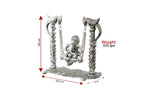 KridayKraft Aluminium Lord Ganesha on Parrot Jhula Idol | Silver Oxidized Finish Decorative Showpiece for Home Decor, Temple, Living Room, Office & Festive Gifting.