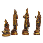 ARTVARKO™ Ram Darbar Statue Shree Ram Ji Sita Laxman Hanuman Home Décor Brass Metal Bhagwan Idol Murti for Mandir Temple Gift Height 9 Inches.