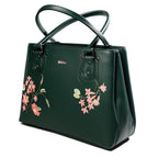 Siza Women Handbag for Office Use, Tote Bag for Women, Stylish Shoulder Bag with Zipper, Multi Compartment Travel & Daily Use Handbag (Green)