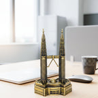GIFTWA Malaysia Twin Tower Monument Showpiece Miniature, Souvenir, Model, Replica, Monuments, Decorative Showpiece for Home Office Gift Antique Finish