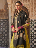 Pashmoda Women Naqsh Kashmiri Aari Embroidery Stole, Shawl, & Wrap, Luxury Pashmina Evening Wrap (Size: 71X203 CM)