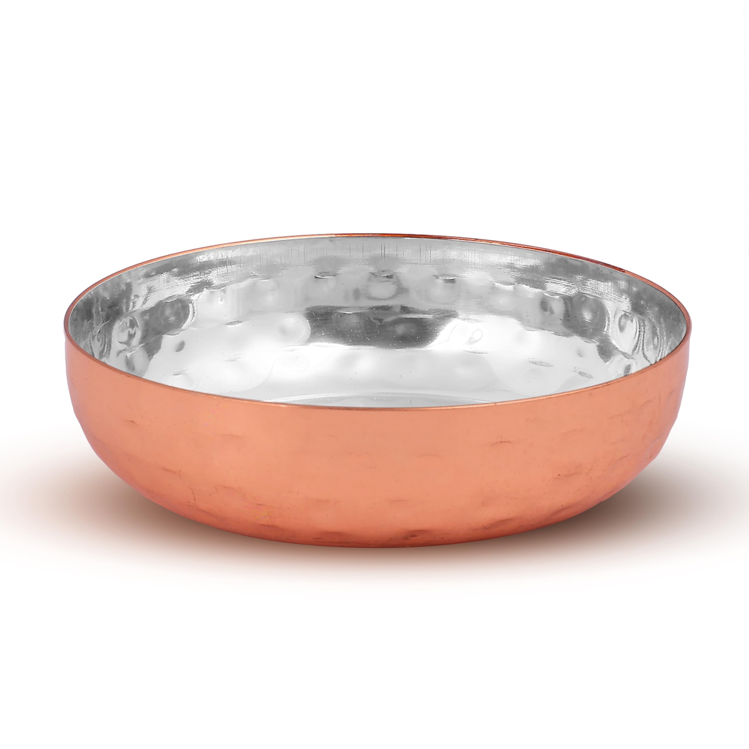 Limetro Steel Dinner Set (Tree) (3, Copper Coated, Set of 6- Serves 1)