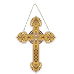 Artvibes Traditional Christian Holy Cross Designer Wooden Wall Hanging Decoration Items for Living Room | Spiritual Decor Items | Wall Poster | Modern Decor Items | Unique Gift (WH_5512N)