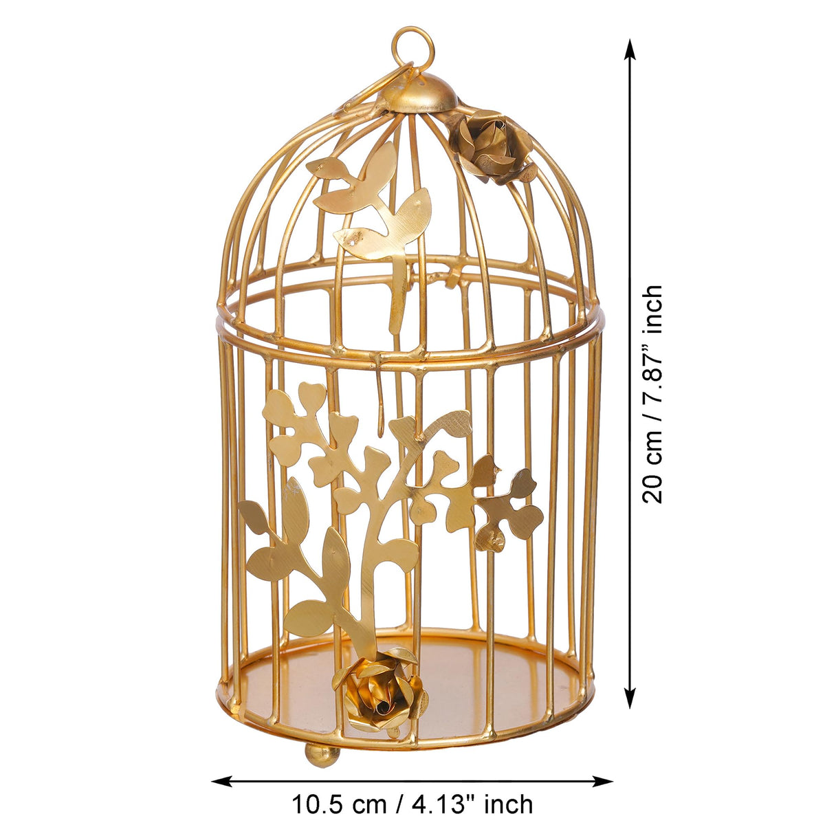 Webelkart Gold Plated Colour tealight Candle Holder with Flower Vine- Diwali Candle Holder- Diwali Decorations Items for Home Decor