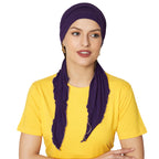 The Headscarves Women Bamboo Pre Tie Scarf (HS107 Purple)