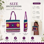 srishopify handicrafts Handcrafted Women's Tote Bag Handmade Shoulder Bags Traditional For Party Wedding Gift Magenta Black Pink (30X40X10 Cm Original Work Stylish)