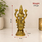 KridayKraft Aluminium Balaji Statue, Venkateswara Idol Lord Thirupathi Murti Lord Balaji Idols, Tirupati Idol God Statue Showpiece, Venkateswara, Home Décor Gifts,Gold (1 Piece)
