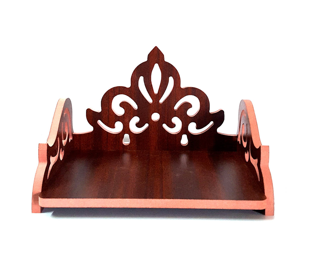 DIVOKAH® Plywood Small Wooden Temple for Home Office and Shop/sinhasan/Pooja Stand/Hindola (8.5 in * 6 in * 5.5 in) (8 MM Plywood Thickness) BR_SINHASAN
