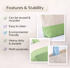 Lify Heavy Duty Cotton Canvas Tote Bag Grocery Shopping Bag, Cotton Tote Bags eco-friendly for Schools, promotion, branding- 3 &4 Pc Pack (OW/PGREEN, OW/BP &OW/PPURPLE & OW/PSKY BLUE- 4Piece Pack)