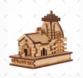 eXme Pine Wood Shree Kedarnath Temple 3D Model || Kedarnath Temple 3D Structure || Shree Kedarnath Mandir ( Pack of 1, Brown)