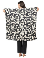 Sahil Fashion Women Luxury Square Scarf – Soft Silk Satin | Stylish Printed | Multi-Way Drape | 100x100 cm