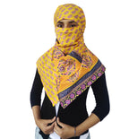 Switchon Rayon Anti Pollution Full face Scarf UV Sun Rays Protection Hijab scarf for women - Free Size (Yellow)