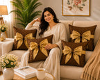 JDX Fancy Cushion Cover for Living Room and Sofa, 8074_Brown