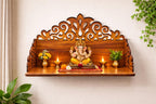 Fliptic Wooden Mandir for Home | Pooja Mandir for Home & Office | Wooden Puja Ghar Stand for Prayer Room | Small Devghar Temple for Living Room Decor & Daily Worship