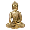 SVARUP Brass Buddha Bhumisparsha Mudra Idol Statue Tibetan Buddhist Décor Showpiece Height 12 Inch