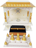 Kamdhenu Art and Craft Wooden Religious Home Temple (18 x 12 x 24 inch, Multicolour)