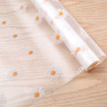 Wolpin Anti Slip Floral Shelf Mat Liner (45 x 300 CM) | EVA Kitchen Cabinet Drawer Fridge Bathroom Mat Waterproof Textured Multipurpose Liner Transparent White Daisy Roll Kafalo