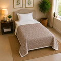 Linen Home Reversible Dohar Single Size Light Brown & Ivory Kafalo