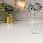 Nayasa Saffron Copper Bottle | 1000 ML | Leak Proof and Durable | Premium Copper Bottle | Easy to Clean | Daily Use | Grey