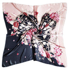 PALAY Satin Scarf For Women Stylish Hair Wrap 90 * 90Cm Pink