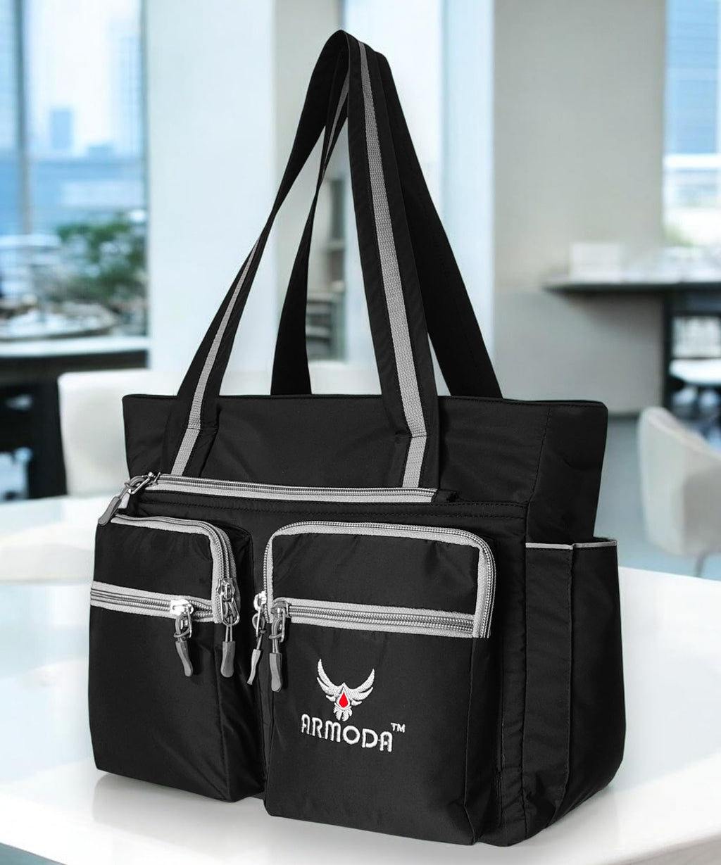 ARMODA Multipurpose Women Shoulder And Classic Tote Bag (Black)