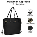Lavie Signature Women's Canva 15 Inch Laptop Tote Handbag | Tote Bag for Work | Ladies purse | Stylish Shoulder Bag | Gift for Women