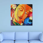 VIBECRAFTS 3 Pieces Portrait Of Buddha Canvas Wall Painting Fitted With Wooden Frame For Home | Office | Living Room | Gifts (PTVC3Pcs1_9596)