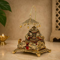 KridayKraft Metal Ladoo Gopal Singhasan Krishna Idol Accessories,Singhasan for Laddu Gopal Pooja,Decorative Showpiece Figurines,Religious Idol,Diwali Gift Article...