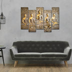 VIBECRAFTS 5 Piece Premium Wall Painting For Home|Office|Living Room|Gift (PTVC5Pcs3_7510) (Multi 7)