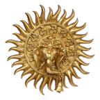 Artvarko Brass Sun Om Ganesha Bell Wall/Door Hanging for Home Decor Entrance Ganpati Gift Murti Statue Success Office Decoration Diwali Chaturthi Pooja