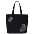 MASQ by Q-One Cute Genes Foldable Reusable Tote Bag for Women with Zip | College Bag for Girls | 100% Organic Canvas Tote for Shopping, Travel & Beach | (Paisley)