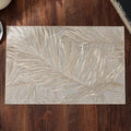 Table Placemats Elegant Light Golden Color with Stunning 3D Embossed Design | Durable, Waterproof & Stylish Dining Decor (Ferm, Pack of 4) Kafalo