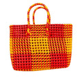 Handmade Modern Wire Basket Multipurpose Grocery Koodai (red and yellow)