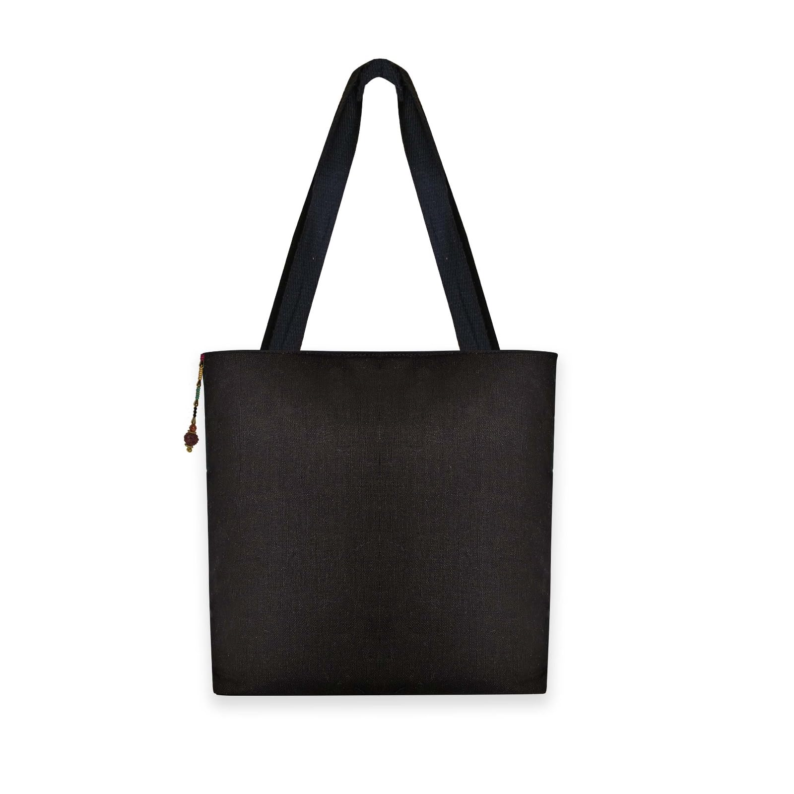 The Purani Jeans Women’s Denim Tote Bag with Ghungroo Design | Large Capacity Shoulder Handbag | Stylish Office, College & Travel Bag with Zipper Gift for women tote bag