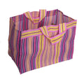 Bag2Basic (B2B25NYL Reusable LARGE Recycled Multicolour Cloth Tote Cum Handbag Jhola Thela underbed storage bag dimension 19 x 14 x 12 inch 1 pc only