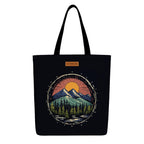 The Purple Tree Eco-Friendly Canvas Tote Bag, Sustainable, Reusable Shopping, Beach, Travel or Everyday Tote, Wide Tote Bag, Rising Sun