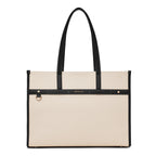 Miraggio Cruise Canvas Tote Bag For Women | Tote Bags for Women for Office Use | Fits Upto 16 Laptop | Ladies Shoulder Purse (Brown) (Black)