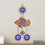 Artvibes Fish Nazar Battu Wall Hanging for Home Entrance | Evil Eye MDF Decorative Wall Art | Vastu Inspired Decor for Living Room | Office | Hallway | Lucky Charm Housewarming Gift (WH_8537N)