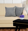 DECOMIZER Jacquard Geomteric Cushion Covers 24 inch x 24 inch Set of 2 Ethnic Motifs Cushion Covers,Design- Star,Color- Grey-240 TC