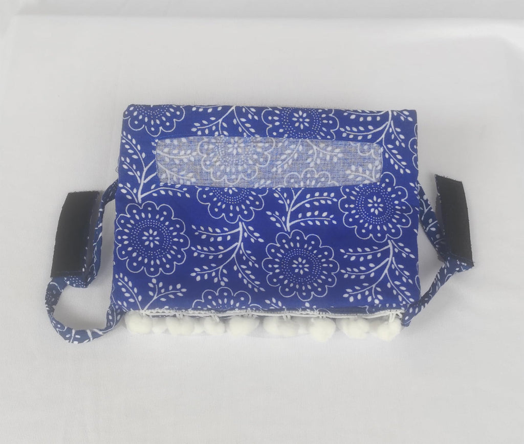 Switchon Export quality Cotton Innovative scarf cum Hijab with adjustable closer hook and loop tape (Blue)