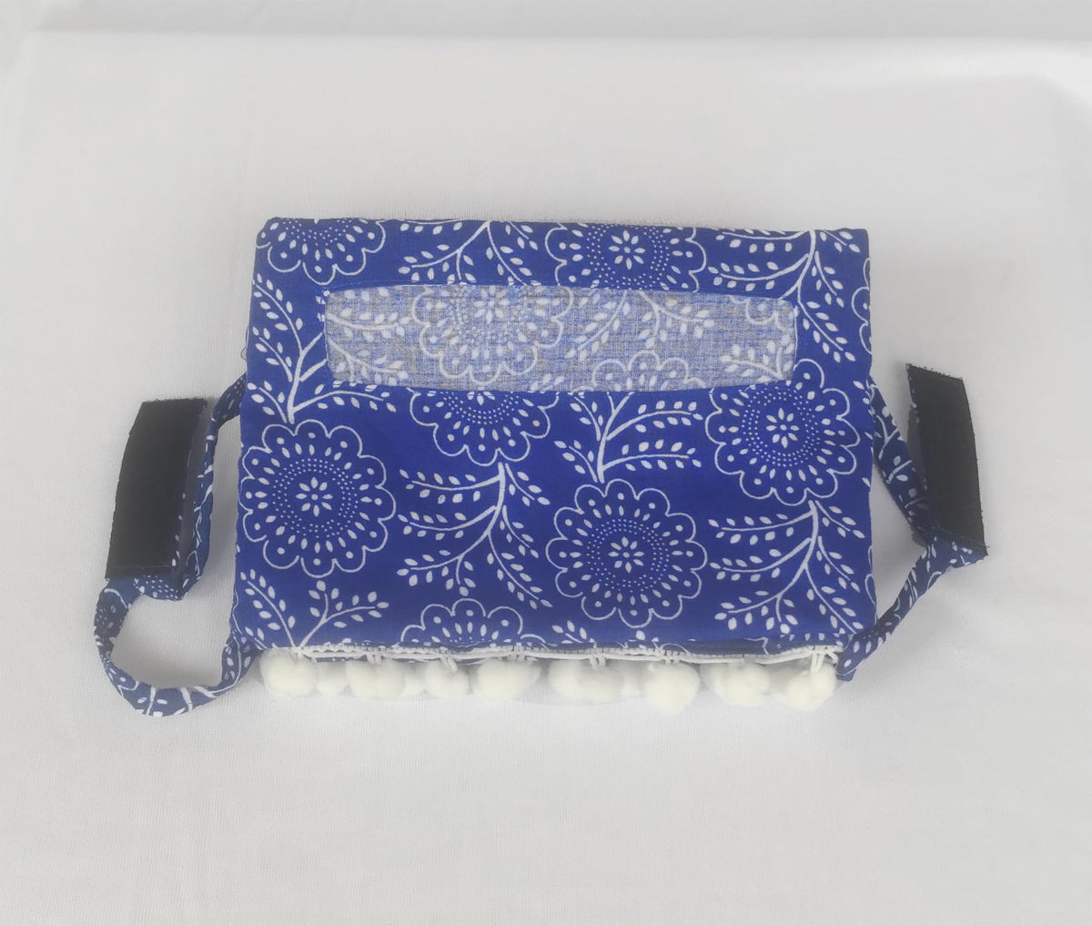 Switchon Export quality Cotton Innovative scarf cum Hijab with adjustable closer hook and loop tape (Blue)