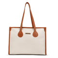 LEGAL BRIBE Textured Tote bag (White and Tan)