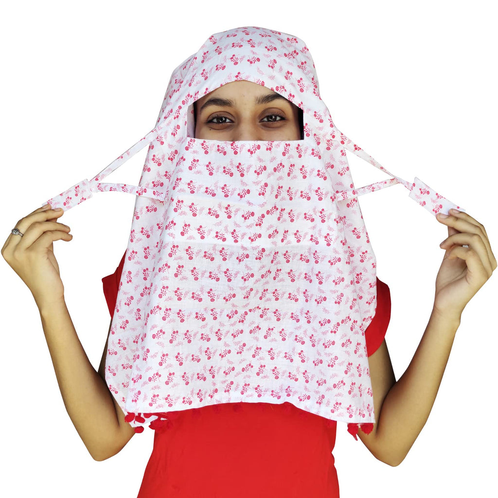 Switchon Export quality Cotton Innovative scarf Hijab for women with closer Hook and Loop Tape