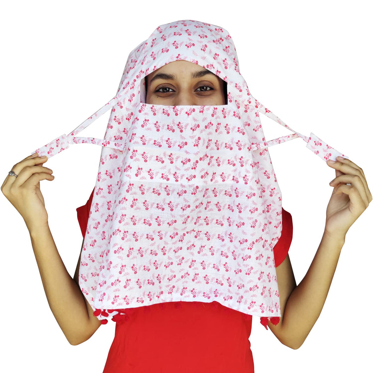 Switchon Export quality Cotton Innovative scarf Hijab for women with closer Hook and Loop Tape